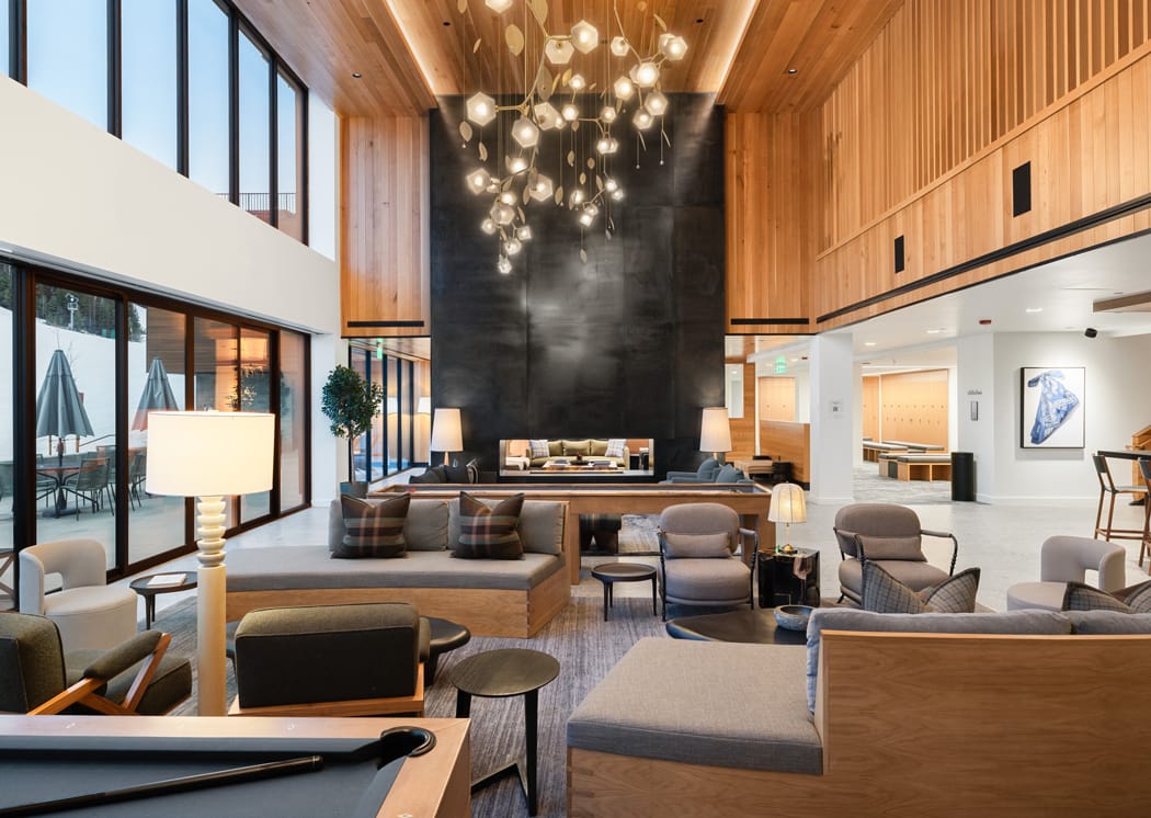 Private ski lounge at Founders Place