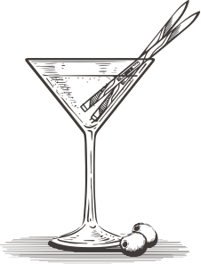 Martini glass decoration